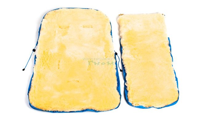Детский меховой конверт из натуральной овчинки Ramili Baby Classic Blue